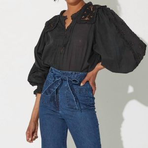 Claudia Blouse in Schwarz 7304284241980