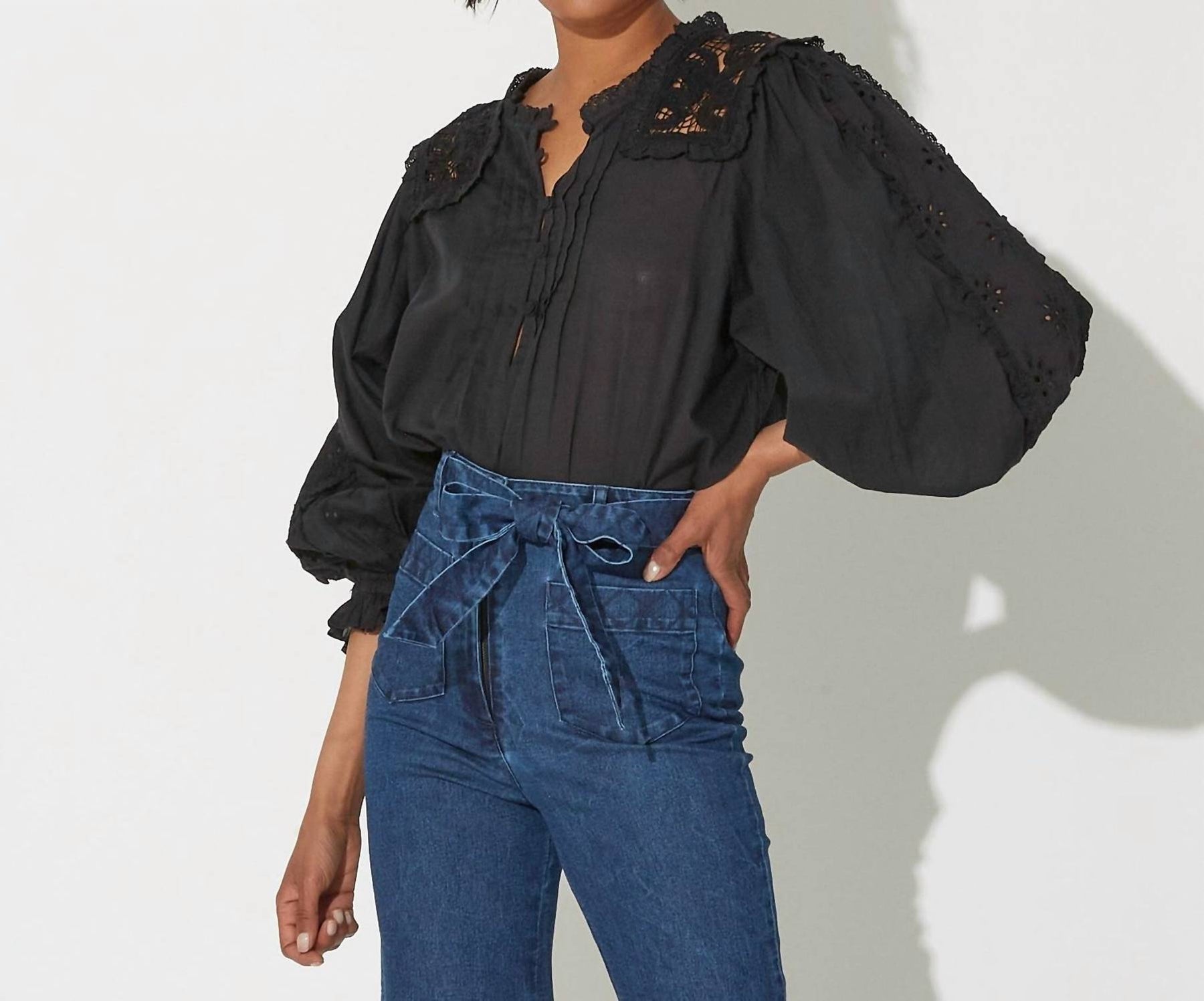 Claudia Bluse in schwarz