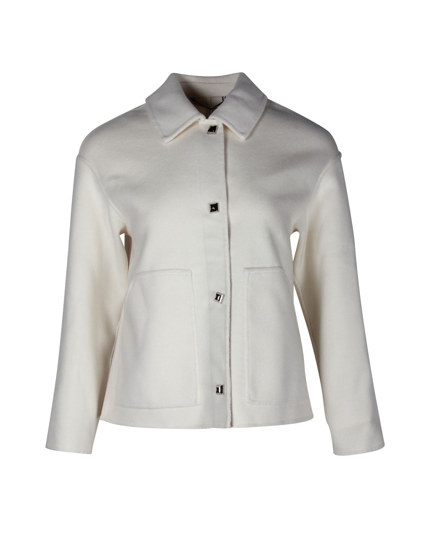 Hermes Paris Jacke mit Knopfleiste in Weiß Kaschmir