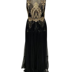 Marchesa Notte Lace Evening Gown in schwarz und gold Polyester 7748651941948