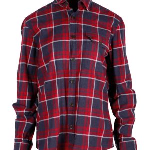 Hugo Boss Checkered Shirt normale Passform aus roter Baumwolle 7748647485500