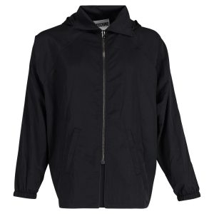 Moschino Wind Kapuzenjacke aus schwarzem Nylon 7748668784700