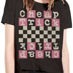 Cheap Trick Checkerboard Crop Abschlag in schwarz