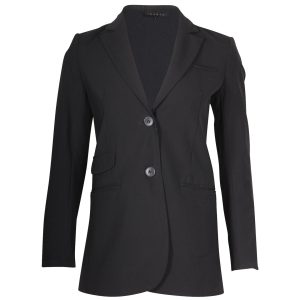 Theory Einreihiger Blazer aus schwarzer Wolle