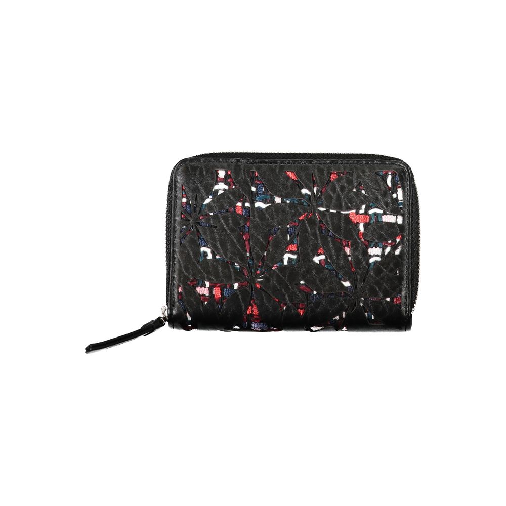 Desigual Elegante Zip Brieftasche mit kontrastierenden Damen Akzente