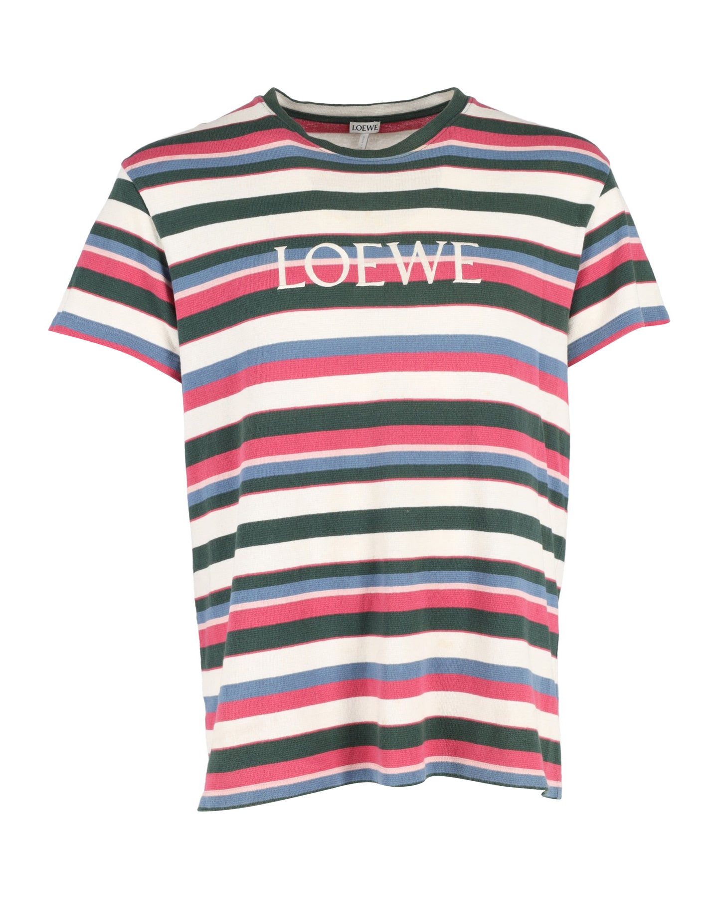 Loewe Gestreiftes T-Shirt aus mehrfarbiger Baumwolle