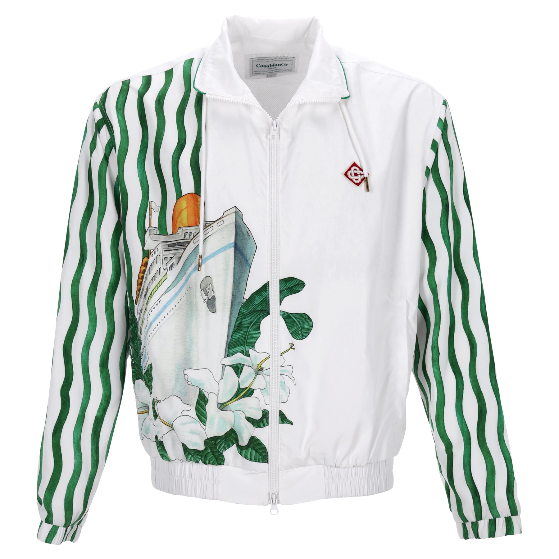 Casablanca Pacifique Sport Track Jacke aus weißem Polyester