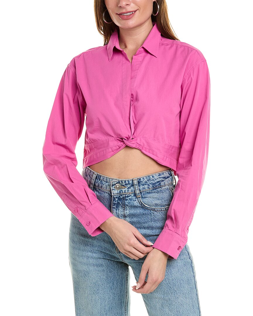 Monrow Poplin Twist Hemd vorne