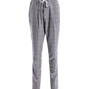 Brunello Cucinelli Kordelzug Hose aus grauer Baumwolle 7748660166716