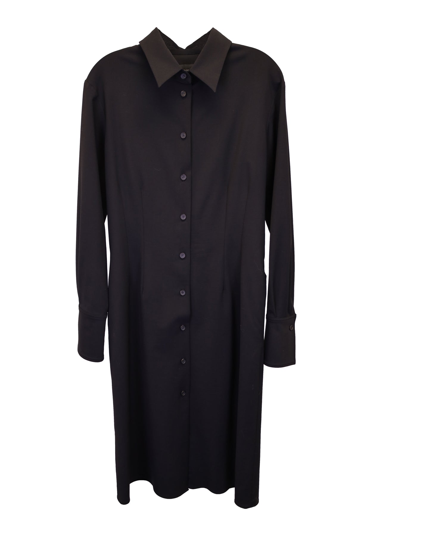 Joseph Midi-Hemdkleid aus schwarzer Wolle