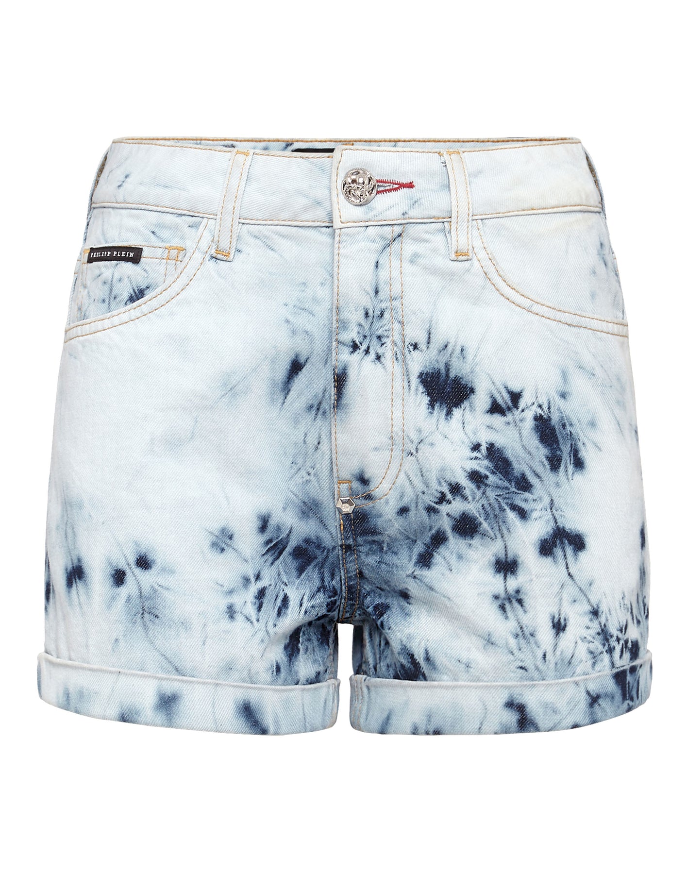 Denim Hohe Taille Hot Hose gebleicht
