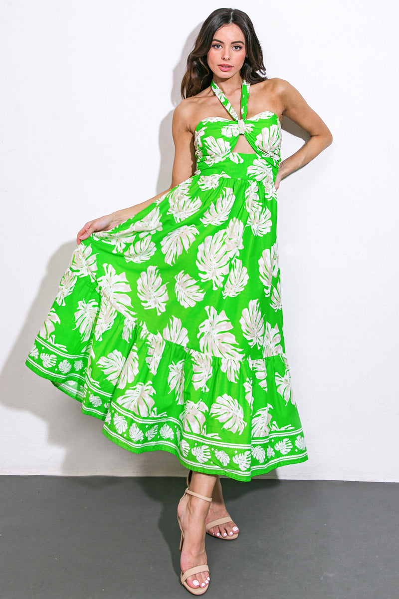 URSACHE EINEN SCENE gewebt MIDI Kleid