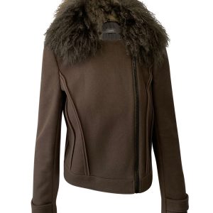 Joseph Khaki Jacke mit Pelz Kragen 7748663476284