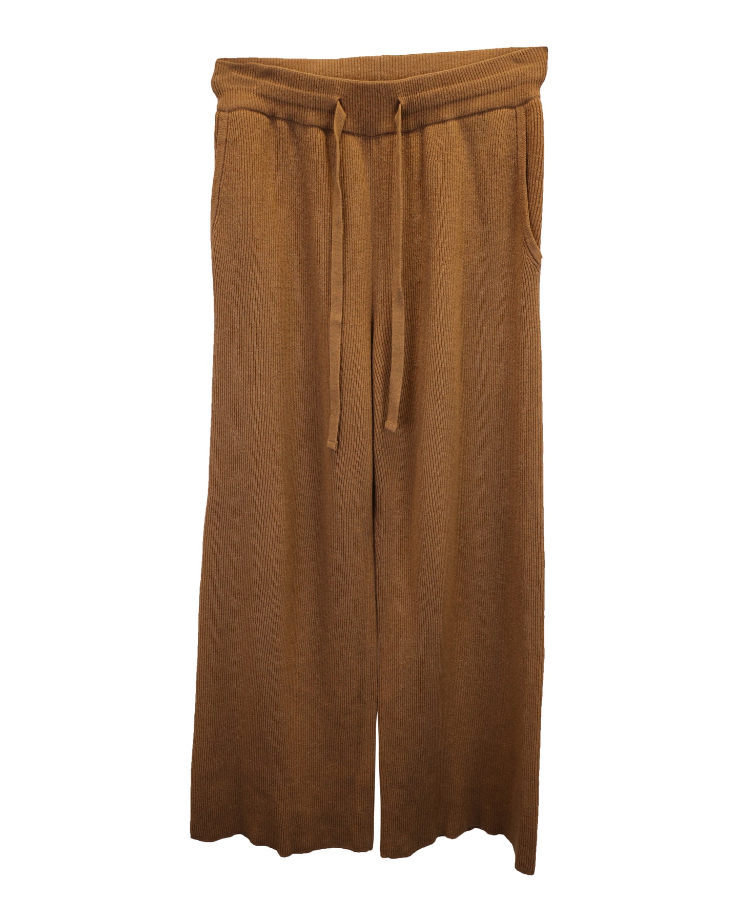 Nanushka Oni – Gerade geschnittene Hose aus brauner Wolle