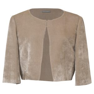 Alberta Ferretti – Jacke aus Samt in Beige