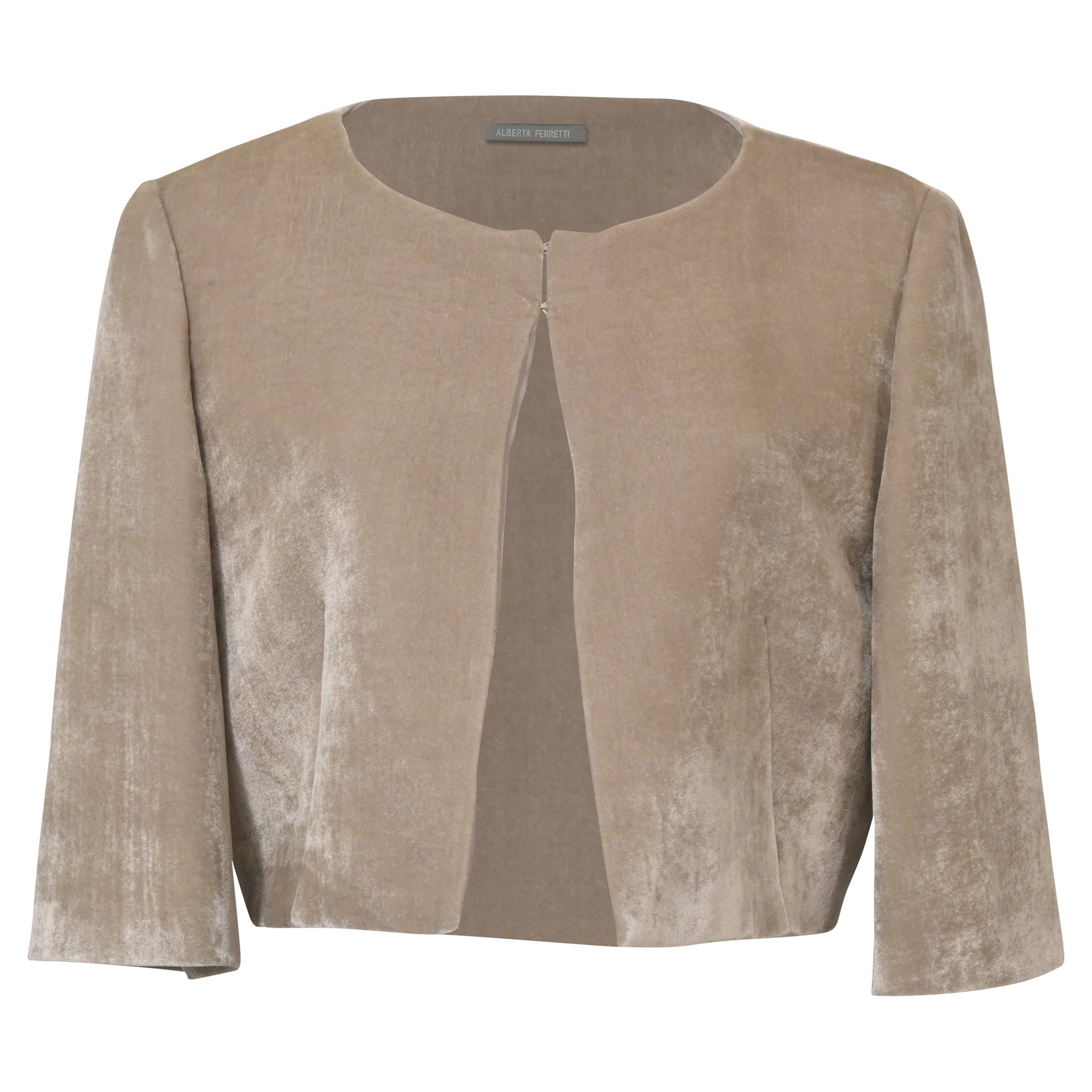 Alberta Ferretti – Jacke aus Samt in Beige