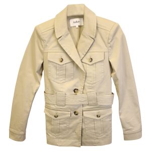Ba&Sh Gürteljacke aus Beige Baumwolle