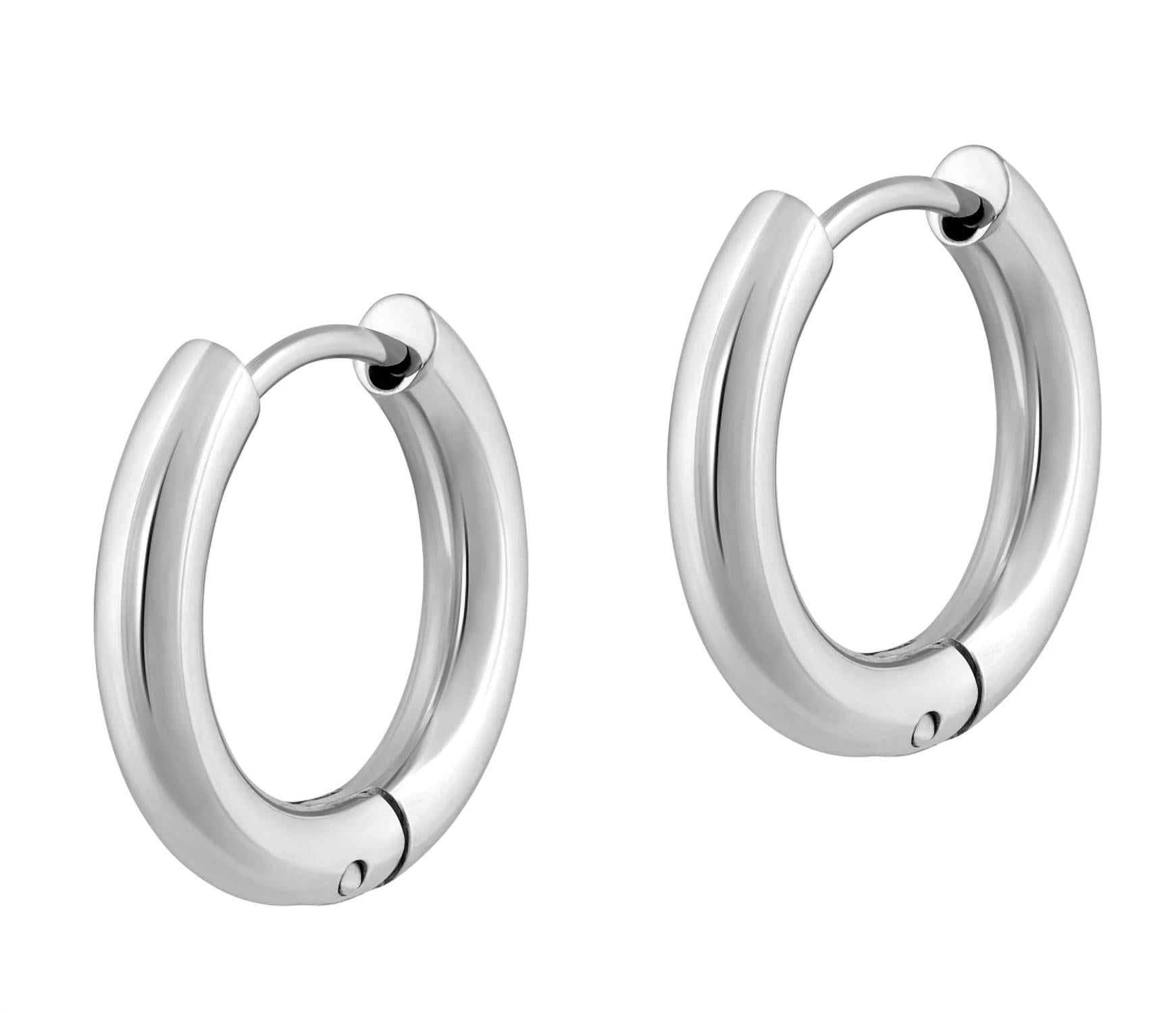 Mini Ringo Hoops in Silber