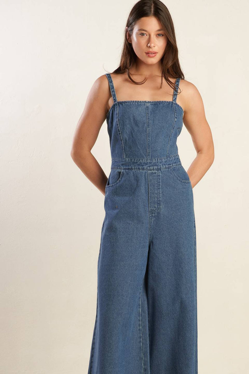 CLEAN GIRL Denim Jumpsuit