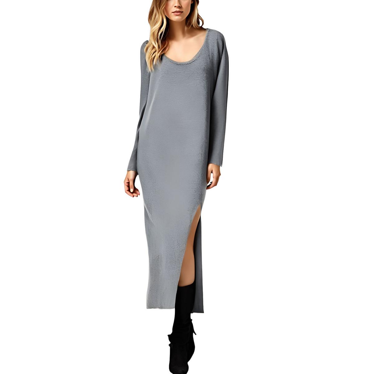 Langes Sweaterkleid aus Baumwolle