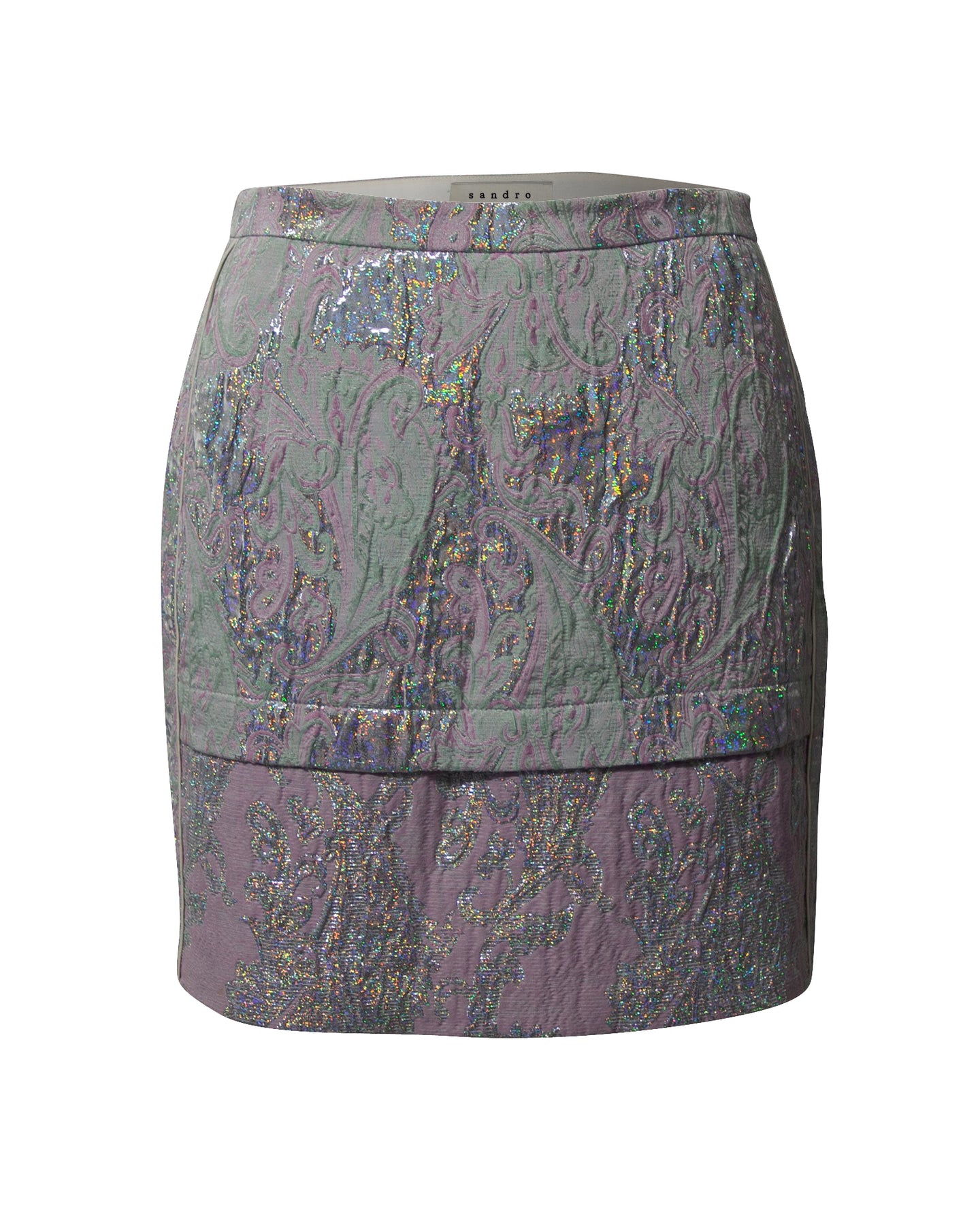 Sandro Paris Jacquard Minirock aus mehrfarbigem Polyester