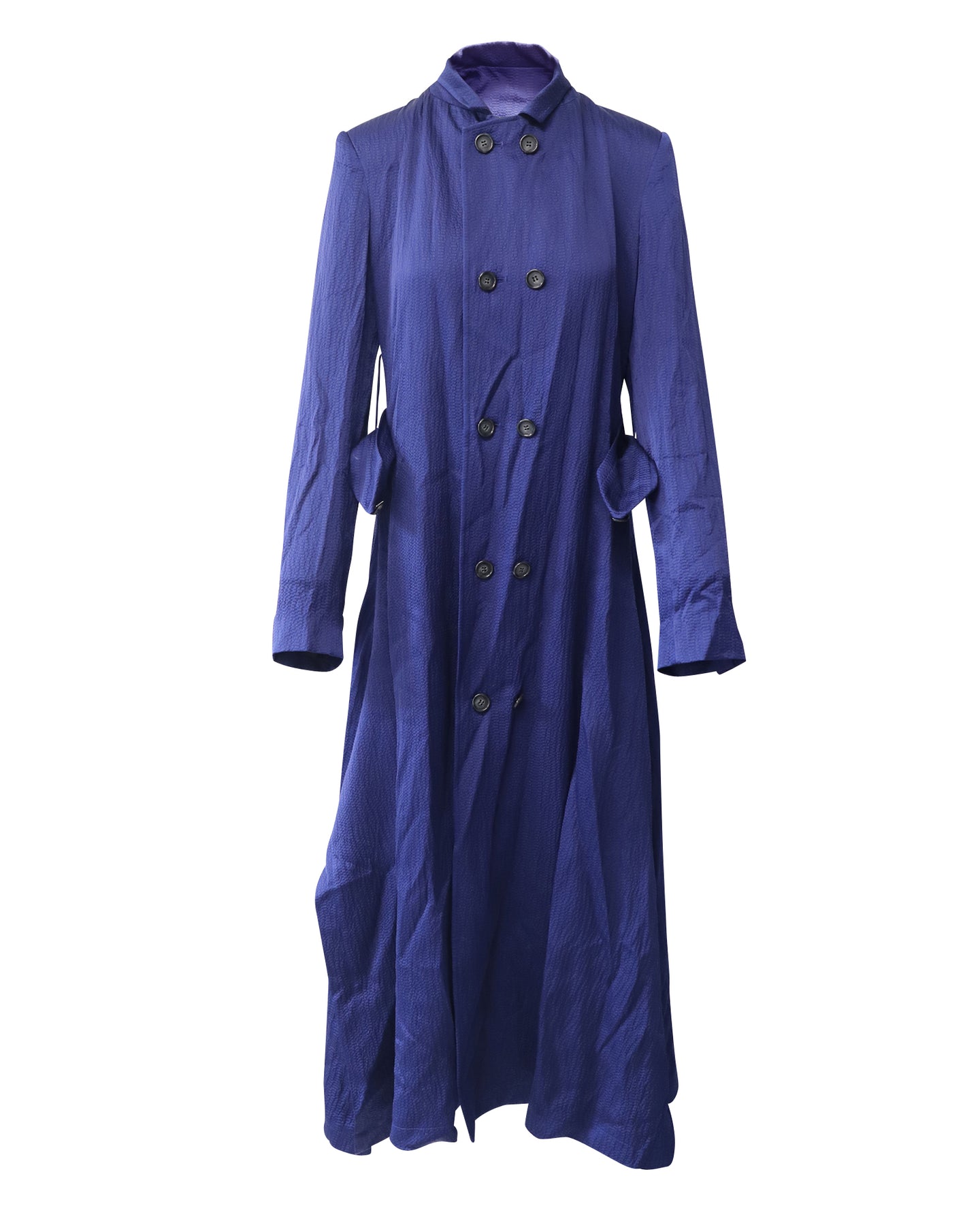 Roland Mouret Zweireihiger Mantel aus blauem Acryl