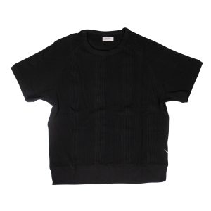 Saturdays Nyc Kyrie Waffle Stripe S/S T-Shirt – Schwarz