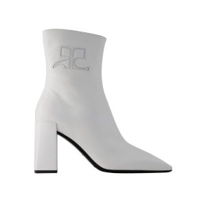 Heritage Stiefeletten – Courreges – Leder – Erbe weiß 7748676649020