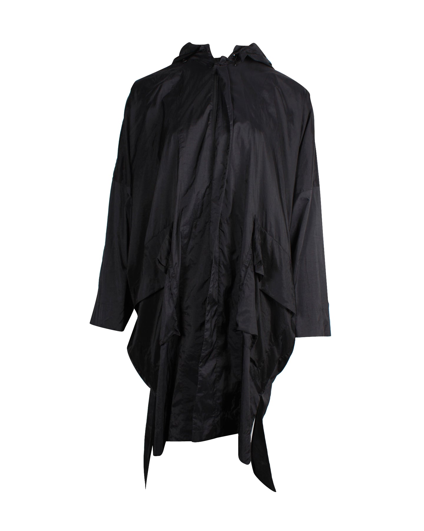 Issey Miyake Travel Regenmantel aus schwarzem Nylon