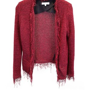 Iro Open Jacke aus roter Baumwolle 7748676091964
