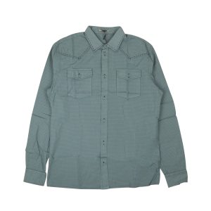 Neu mit Etikett: BOTTEGA VENETA Tweedia Blue Overdyed Baumwolle Textured Shirt