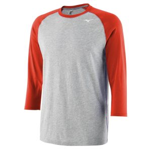 Men s mizuno 3/4 Baseball Praxis Tee