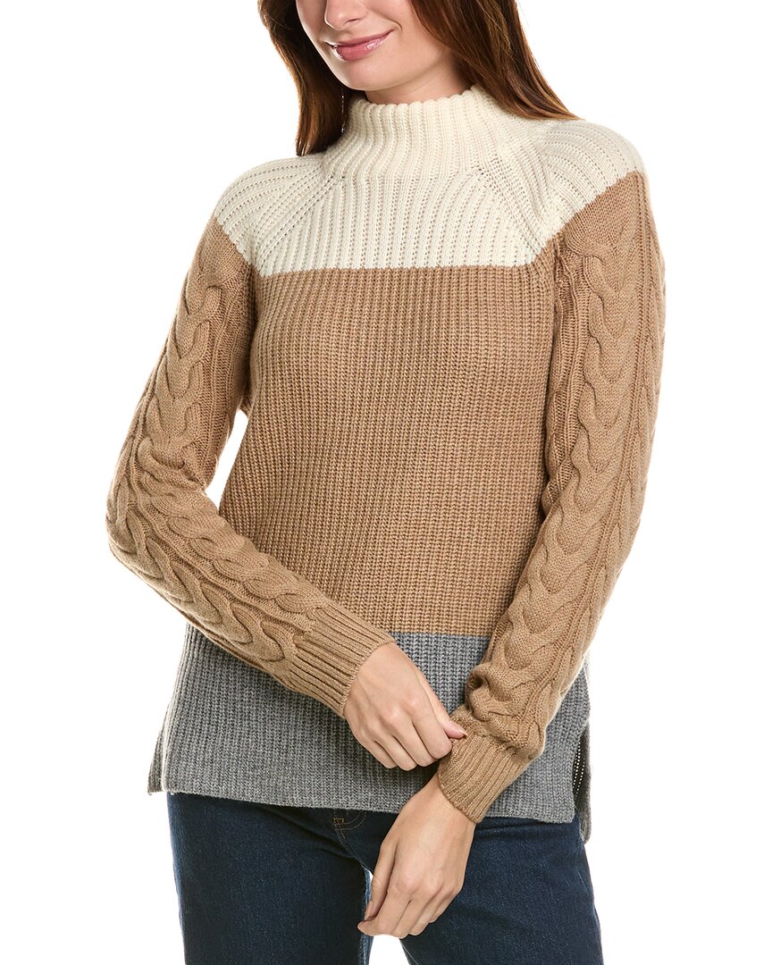 Forte Kaschmir Pullover aus Wolle und Kaschmir mit Trichterausschnitt