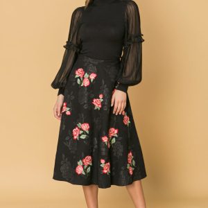 ROSE EMBROIDERY Midi-Schürzen
