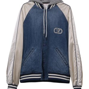 Valentino Bomberjacke aus blauem Denim
