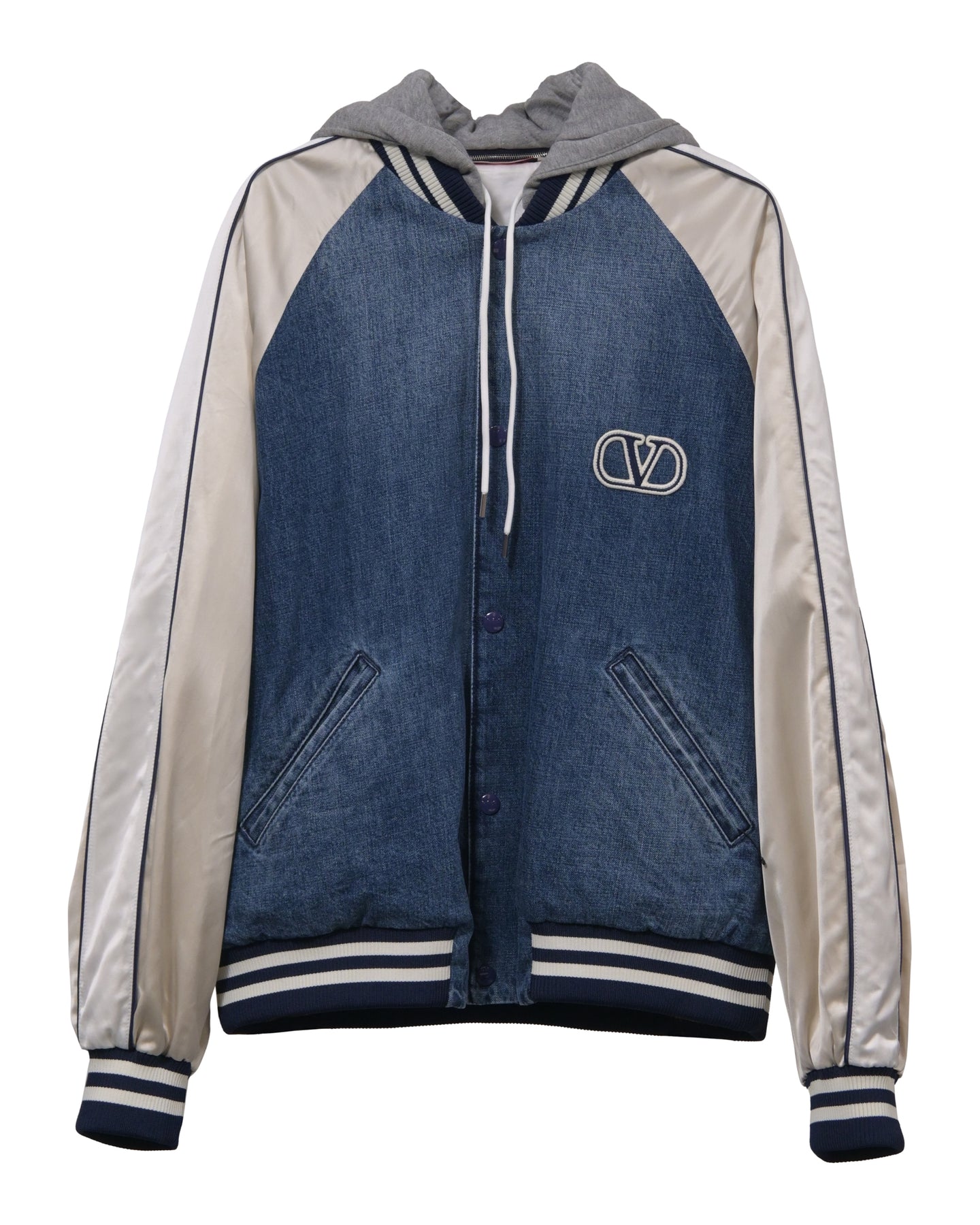 Valentino Bomberjacke aus blauem Denim