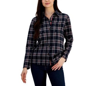 Shacket Flanell Plaid-Taste nach oben