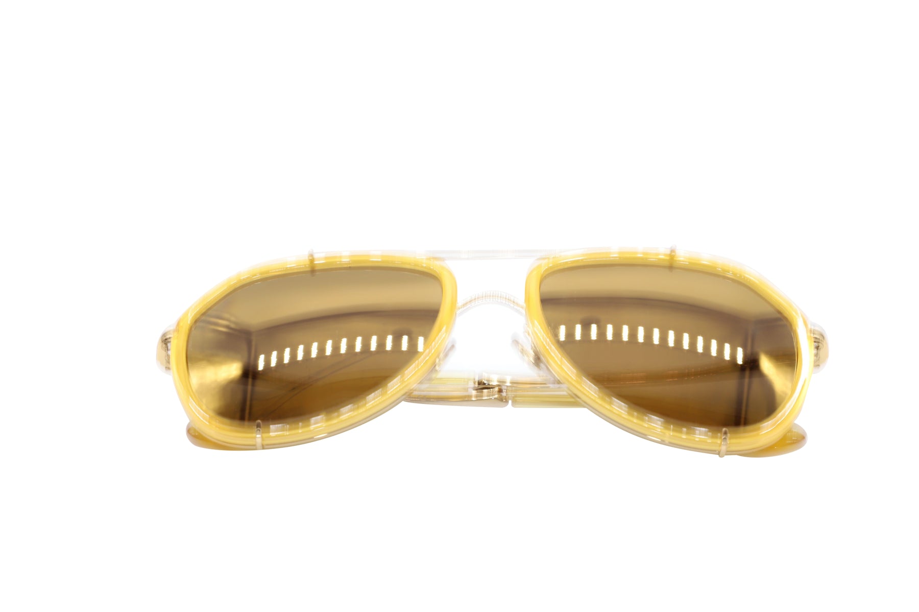Dolce & Gabbana Mirror Griffe Sonnenbrille aus gelbem Metall