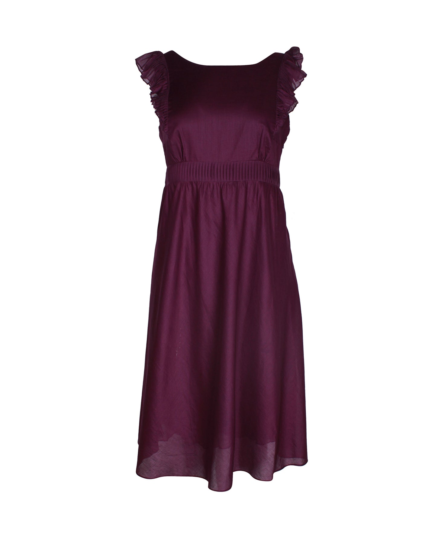 Vanessa Bruno Ärmelloses Kleid aus violetter Baumwolle