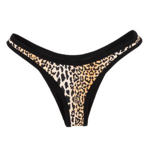 Reine Olga Leopard Wilson Bikinihosen – Schwarz/Orange