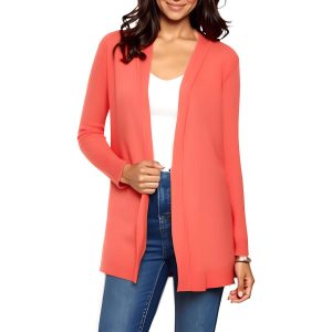 Petites gerippte Trimm Strick Strickjacke Pullover