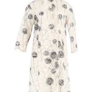 Valentino Garavani Mit Blumenmuster Spitze Mantel aus weißer Baumwolle
