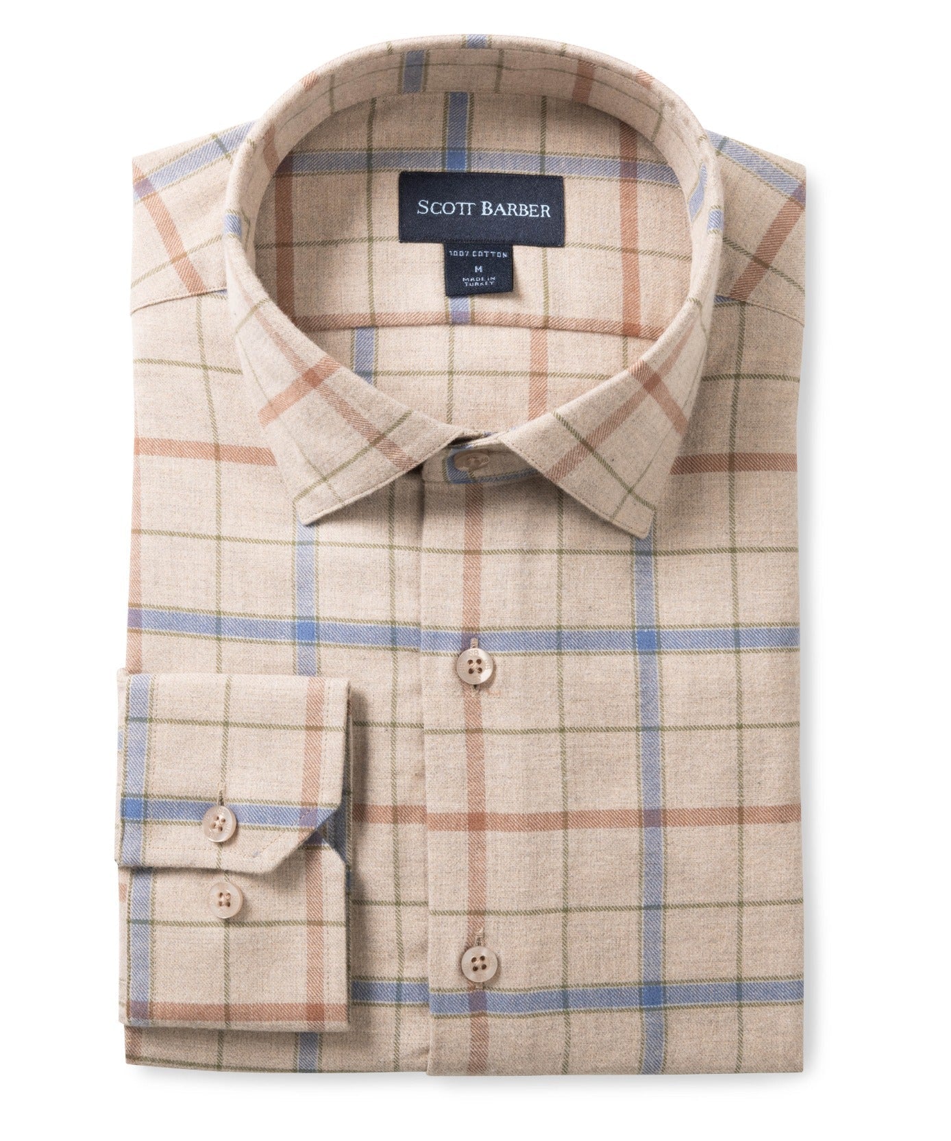 Explodierte Tattersall Flannel, Khaki Heather