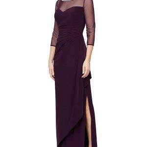 Damen Strasssteine Midi Abendkleid