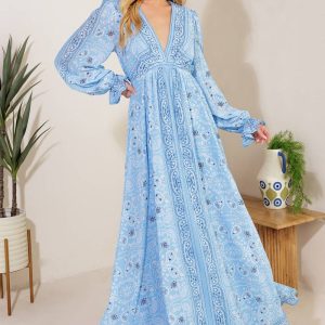 RIPPLES OF TIME Kleid aus gewebtem Maxi