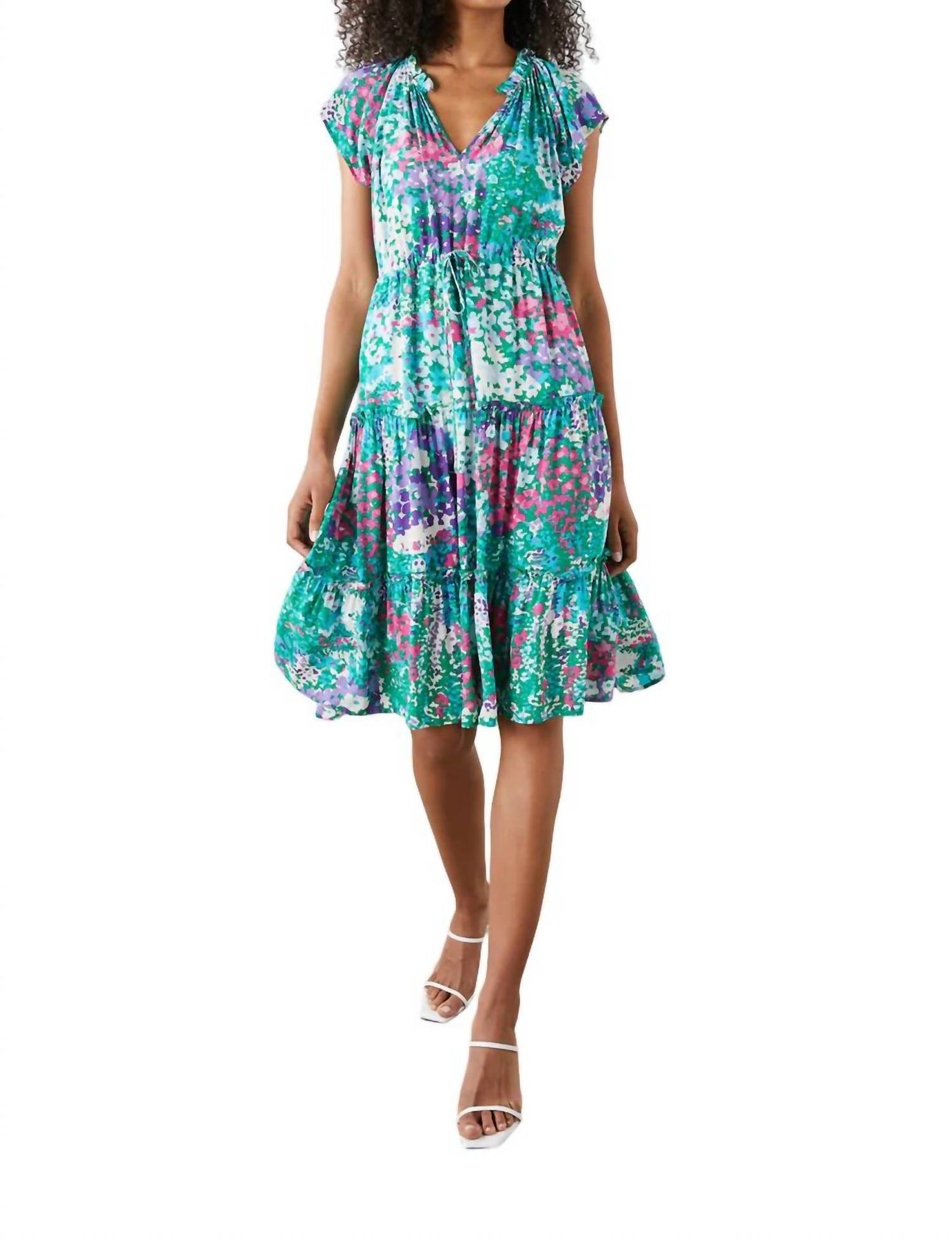 Juni Kleid im Gardenia mit Blumenmuster