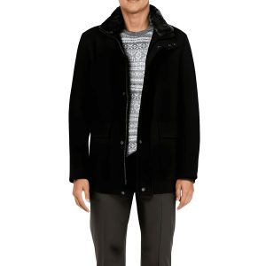 Brooks Wolle Blend Jacke mit weichem Mantel