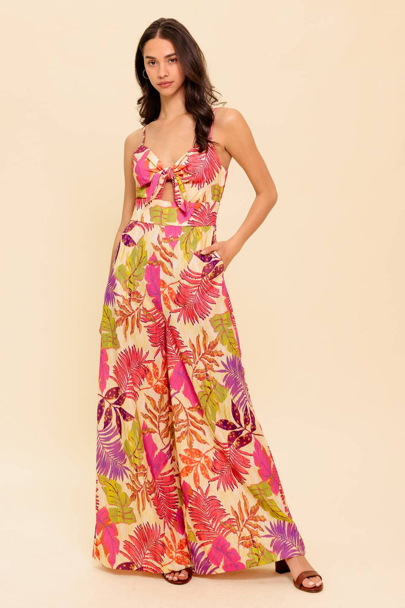SAFE HAVEN Rosa gewebt Jumpsuit