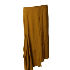 Marni asymmetrischer Crepe Midi Rock in orange Viskose