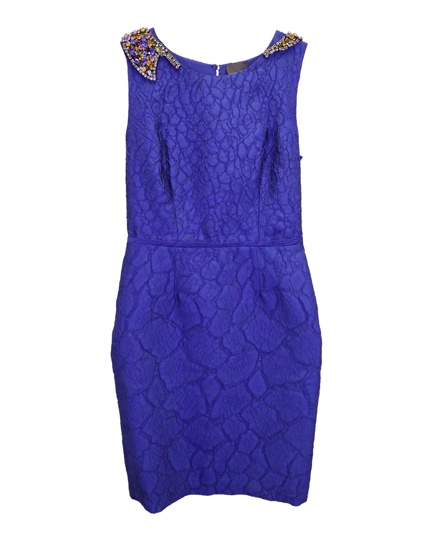 Fendi Kleid aus blauem Polyester mit Verzierungen